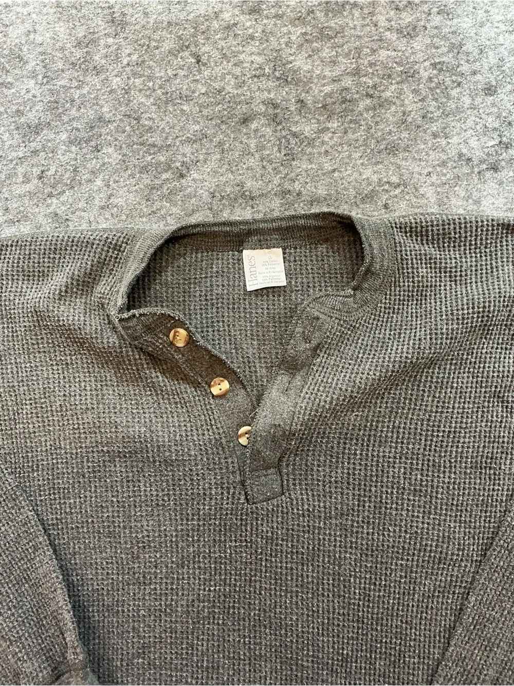 Hanes waffle knit